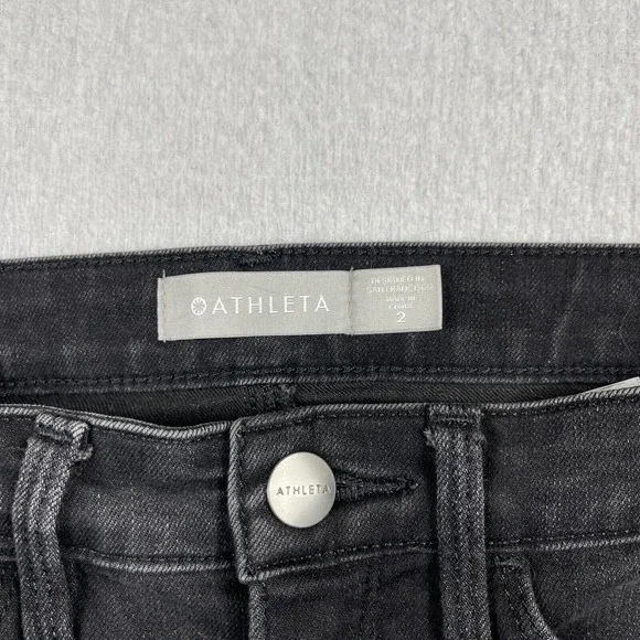 Athleta Jeans Womens 2 Sculptek Ultra Skinny Zip‎ Carbon Performance Minimal - Picture 10 of 16